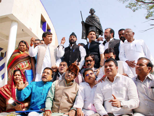 Congress MLAs protest