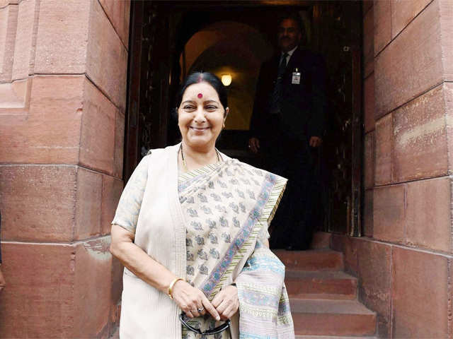 Sushma Swaraj during the budget session