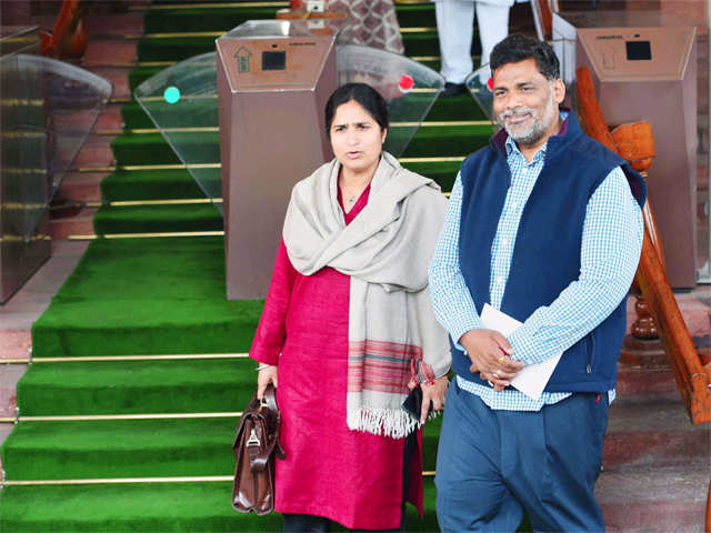 Congress MP Ranjeet Ranjan with RJD MP Pappu Yadav