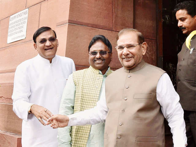 JD-U's Sharad Yadav with Rajkumar Dhoot