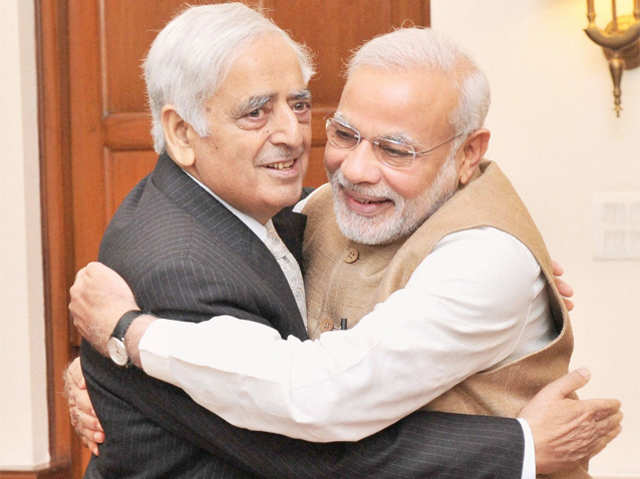 Mufti Mohammad Sayeed meets Modi