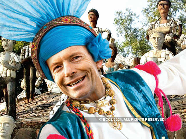 Tony Abbott: Down under he bats for India