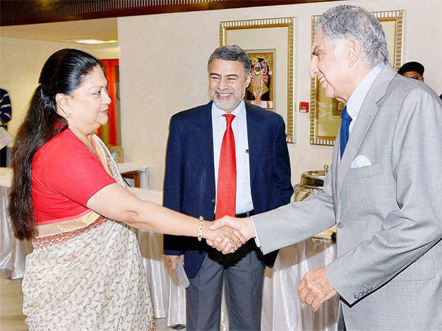 Vasundhara Raje meets Ratan Tata