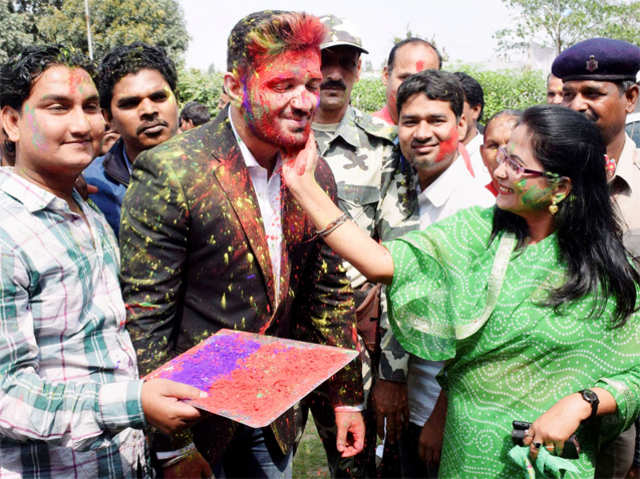 Holi at LJP office