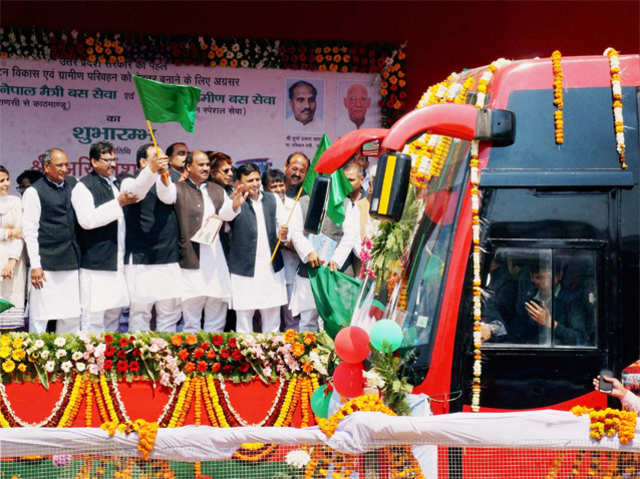 UP CM flags off bus service