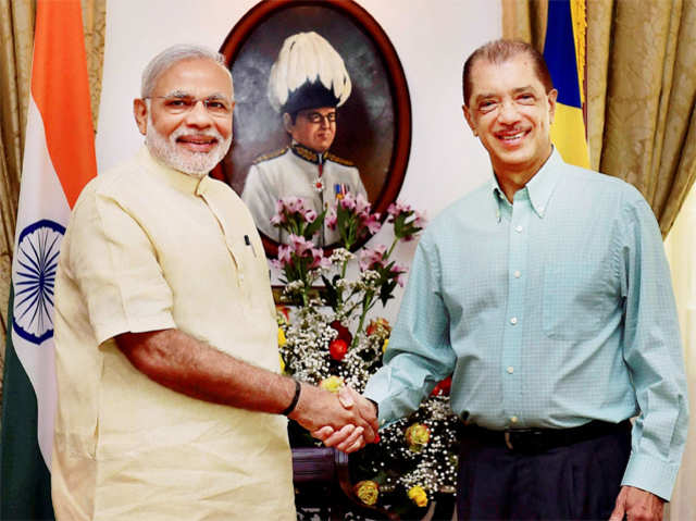 PM Modi meets Seychelles' President James