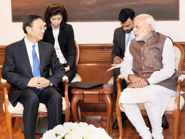 PM Modi in a meeting with Yang Jiechi