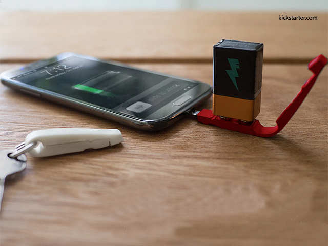 You can charge a phone with a 9 volt battery