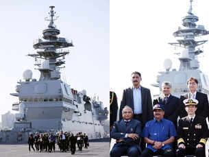 Manohar Parrikar visits Japan's Self-Defense warship Izumo