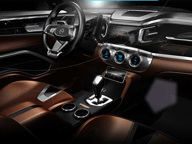 It is appointed with sport seats, LCD displays
