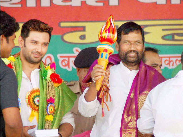 Ram Vilas Paswan with Chirag Paswan