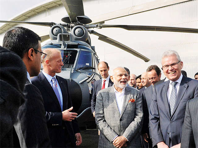 PM Modi during a visit to the Airbus facility in Toulouse
