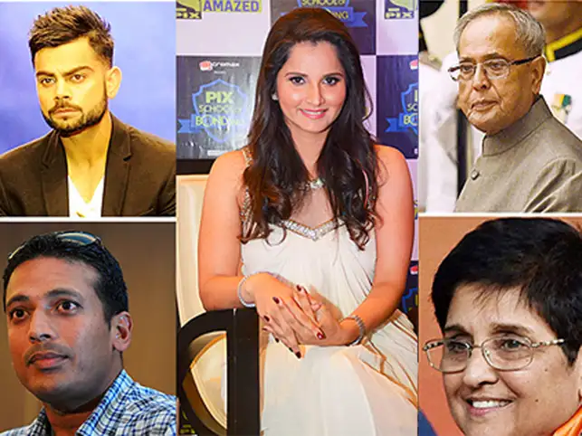 Celebrities and politicians showered encomiums on tennis star Sania Mirza for becoming the first woman tennis player from the country to achieve the number one rank. Celebrities and politicians showered encomiums on tennis star Sania Mirza for becoming the first woman tennis player from the country to achieve the number one rank.
