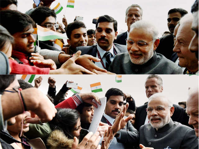 PM Modi meets Indian community during his visit