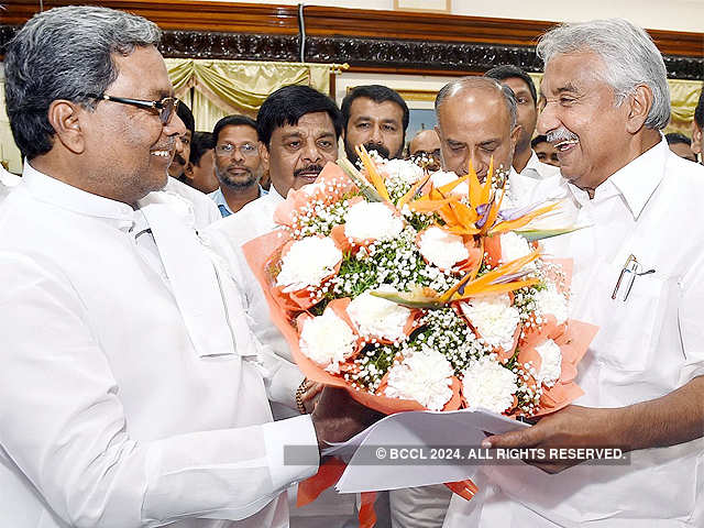 Karnataka CM Siddaramaiah welcoming Vidhana Soudha