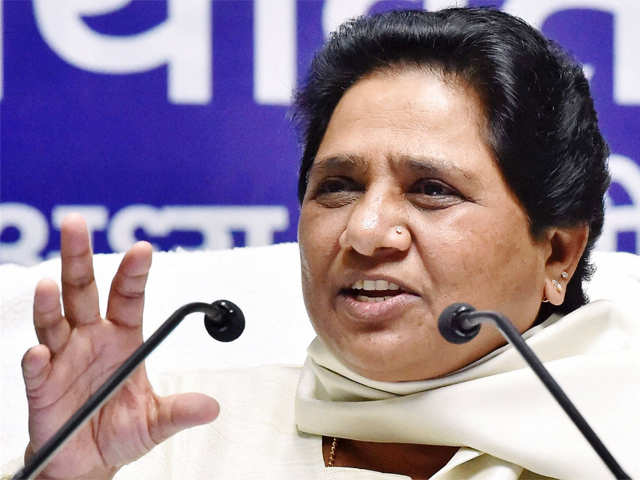 Mayawati addresses press