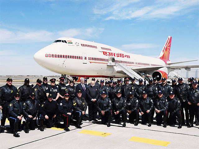 PM Modi poses with police bikers