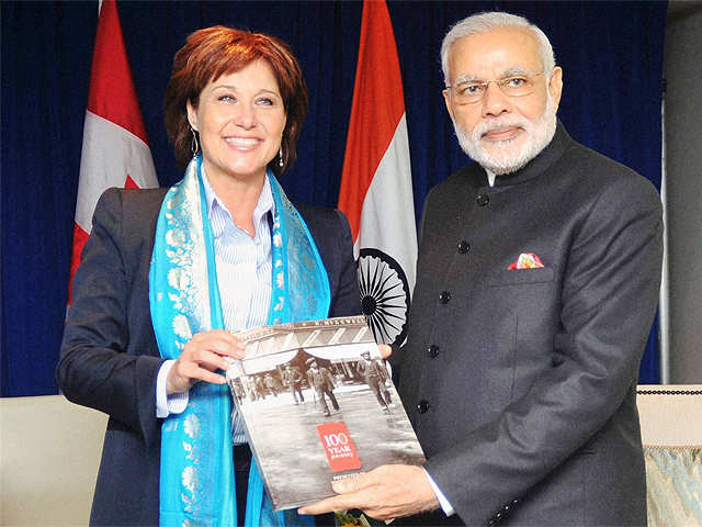 PM Modi with Christy Clark