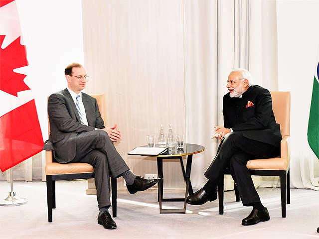 PM Modi in a meeting with Mark Wiseman