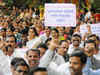 Contractual teachers protest against Manish Sisodia demanding permanent employment