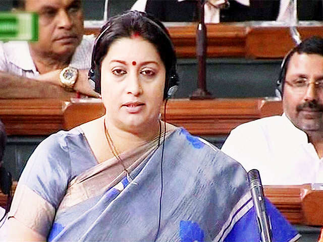 Smriti Irani in Lok Sabha