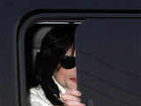 Pop star Michael Jackson greets fans