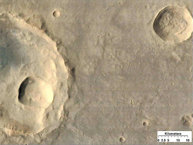 Impact crater taken by Mars Colour Camera