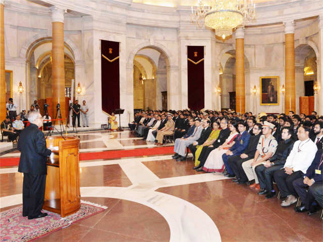 President Pranab meets Civil Services' probationers