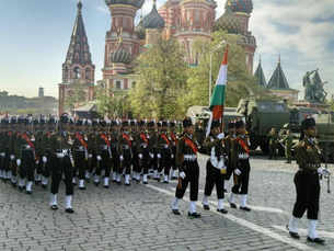 Indian Army's Grenadiers Regiment marches at Victory Day parade in Moscow