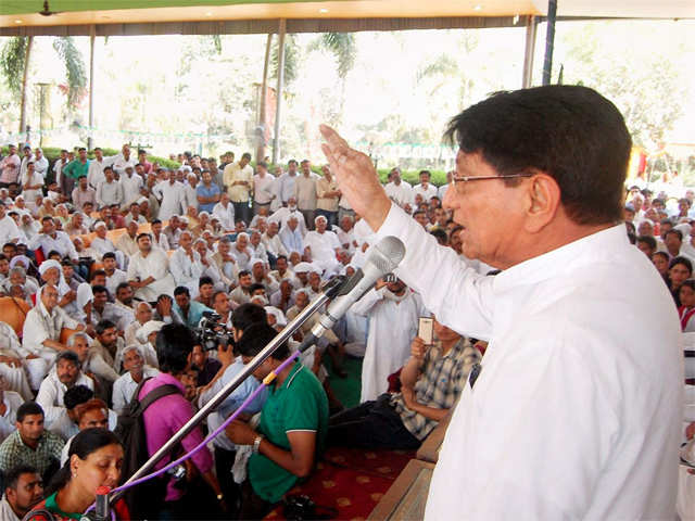 Choudhary Ajit Singh at farmers rally