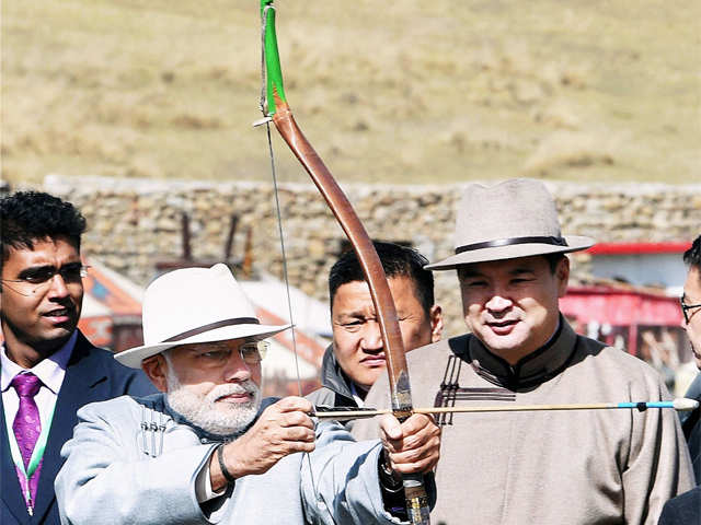 PM Modi releases his bow