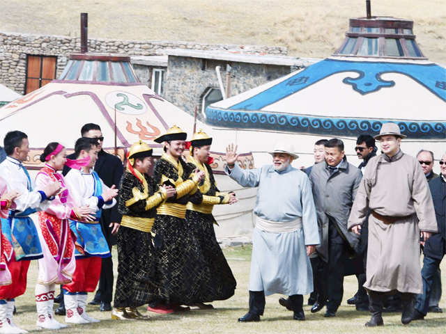 Mini Naadam festival at Ulan Bator