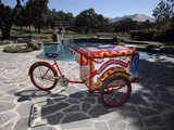 Ice cream cart next to the pool