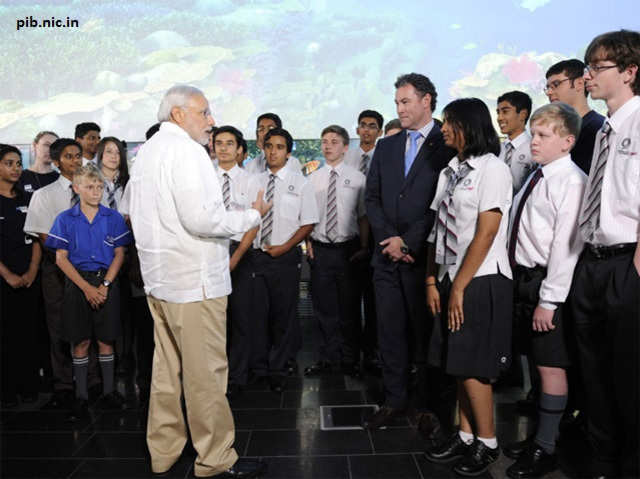 PM Modi at  Queensland Institute of Technology in Brisbane