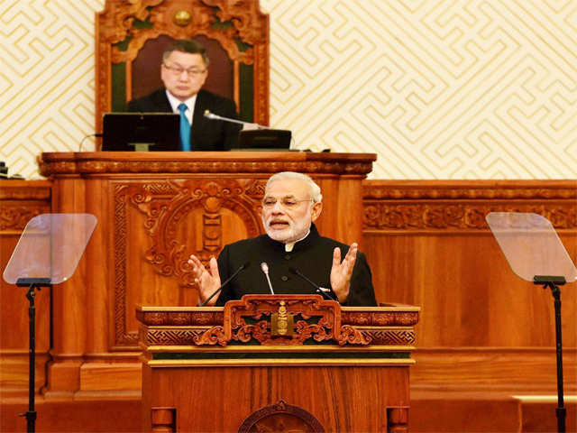 Modi addresses Mongolian Parliament