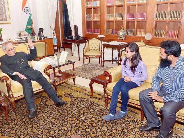 President meets Maryam Asif Siddiqui