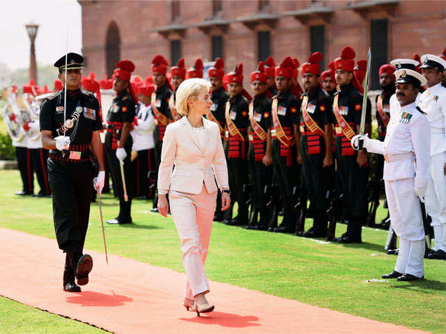 German Defence Minister Ursula von der Leyen visits India