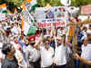 Congress workers detained in Ahmedabad for protesting against Modi one-year rule