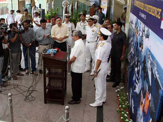 Manohar Parrikar attents the Naval Commanders' Conference