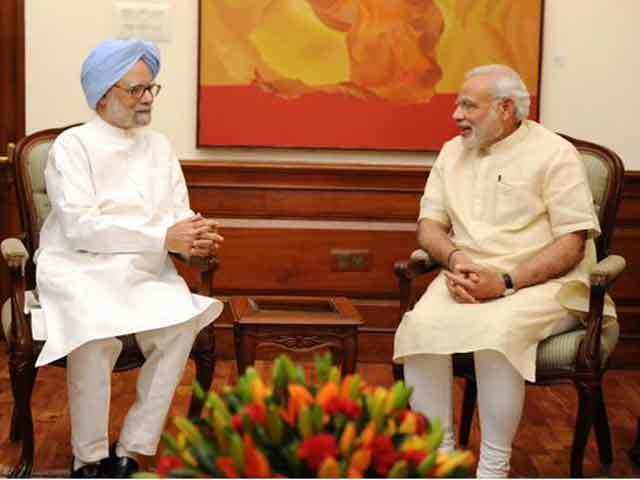 PM Narendra Modi meets Manmohan Singh at 7RCR