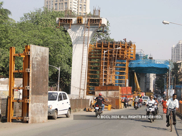 Monorail construction at Kari road, Mumbai