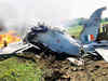 Images of the Indian Air Force Hawk jet trainer aircraft crash in Odisha