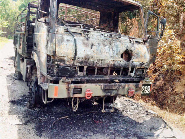 Attack on army vehicle