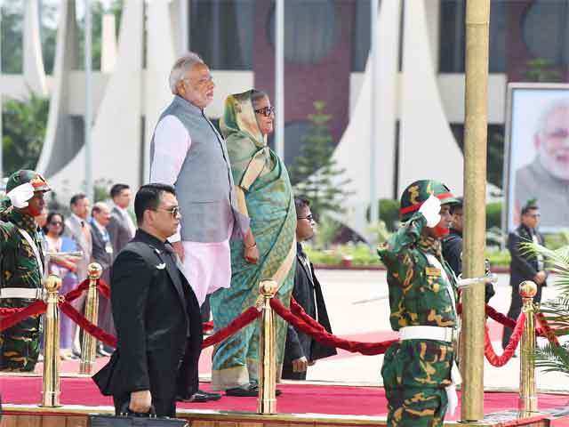 PM Narendra Modi with Sheikh Hasina