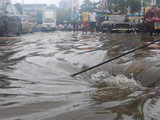 Waterlogged road  disrupts normal life