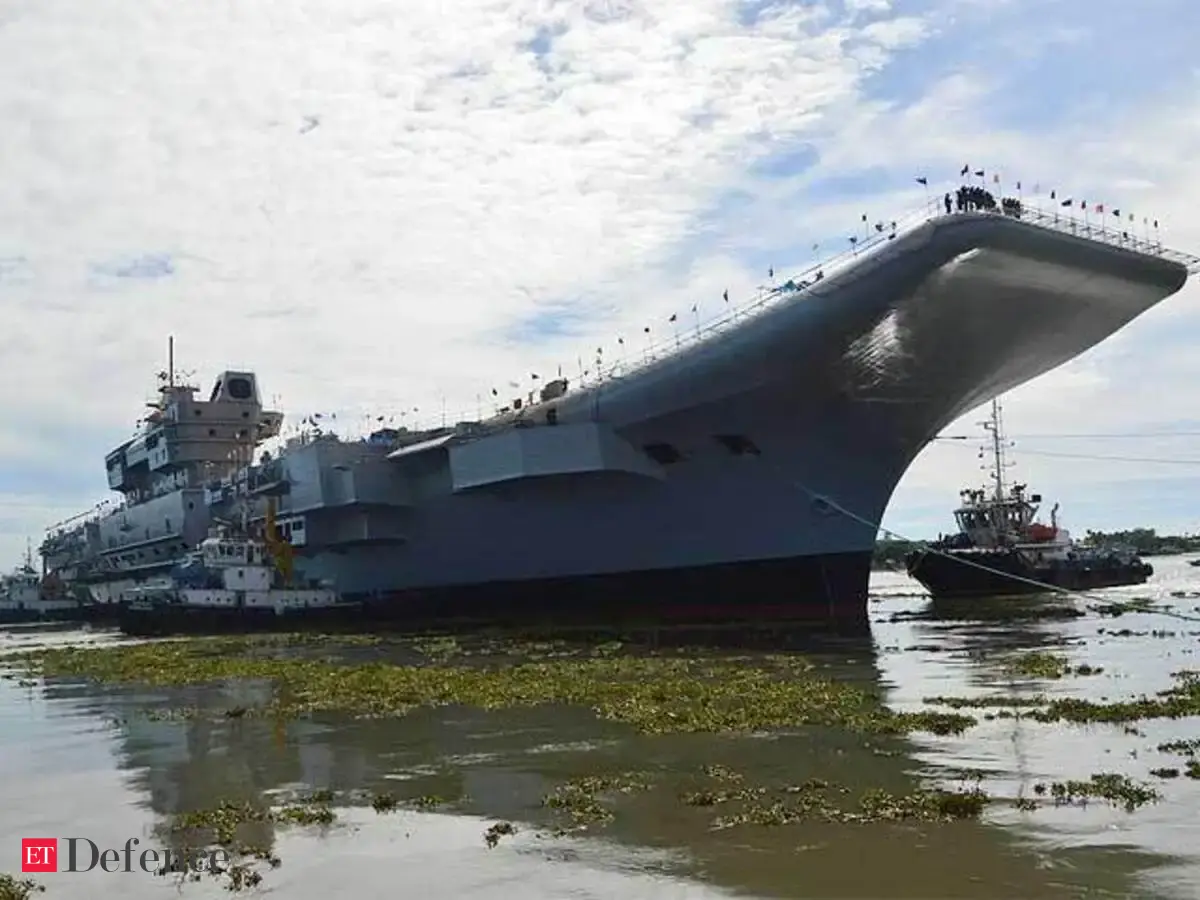 India S First Indigenous Aircraft Carrier Ins Vikrant Undocked The Economic Times
