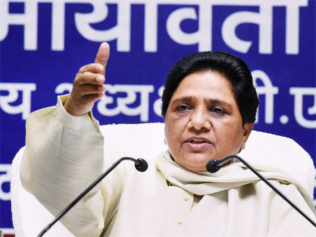 Mayawati addresses press