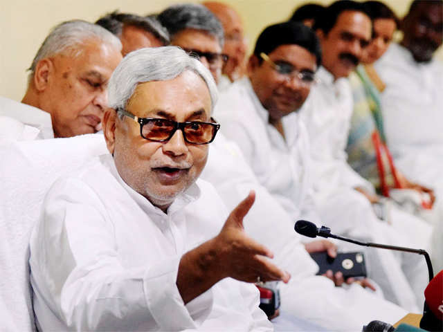 Nitish Kumar at press conference