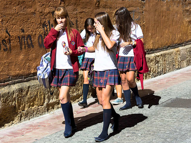 UK school bans girls from wearing short skirts - The Economic Times