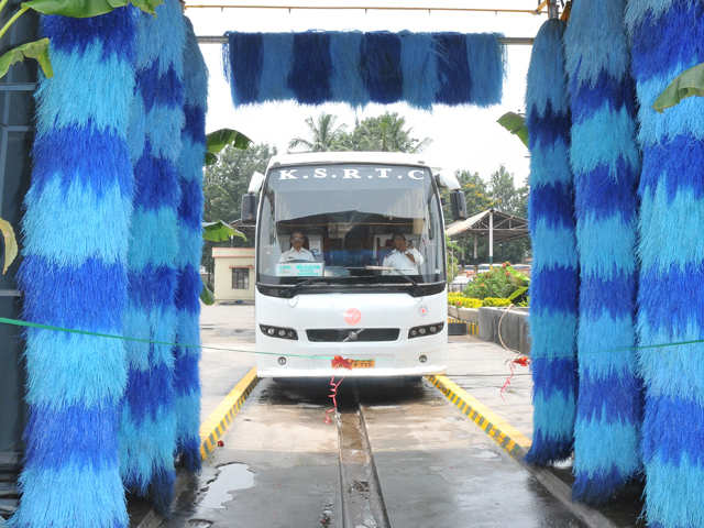 KSRTC buses cleaned from washing machine